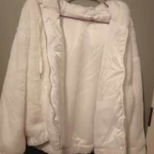 Women's White Faux Fur Jacket